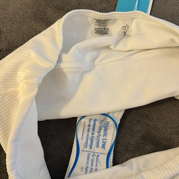 Beach Bunny Portia High Waist Bottom White NWT Large - Picture 4 of 4